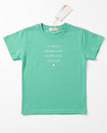 Kids Summer Graphic T-Shirt - Mint Green Crew Neck Tee