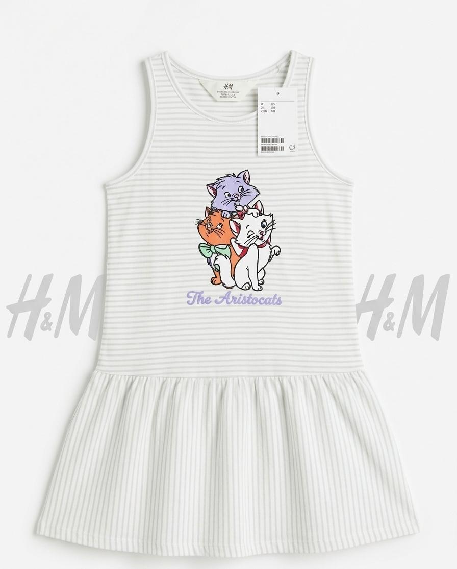Disney Aristocats Kids Frock - Baby Girl Summer Sleeveless Dress