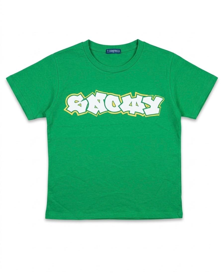 Kids "SNOWY" Graffiti Graphic T-Shirt – Kelly Green