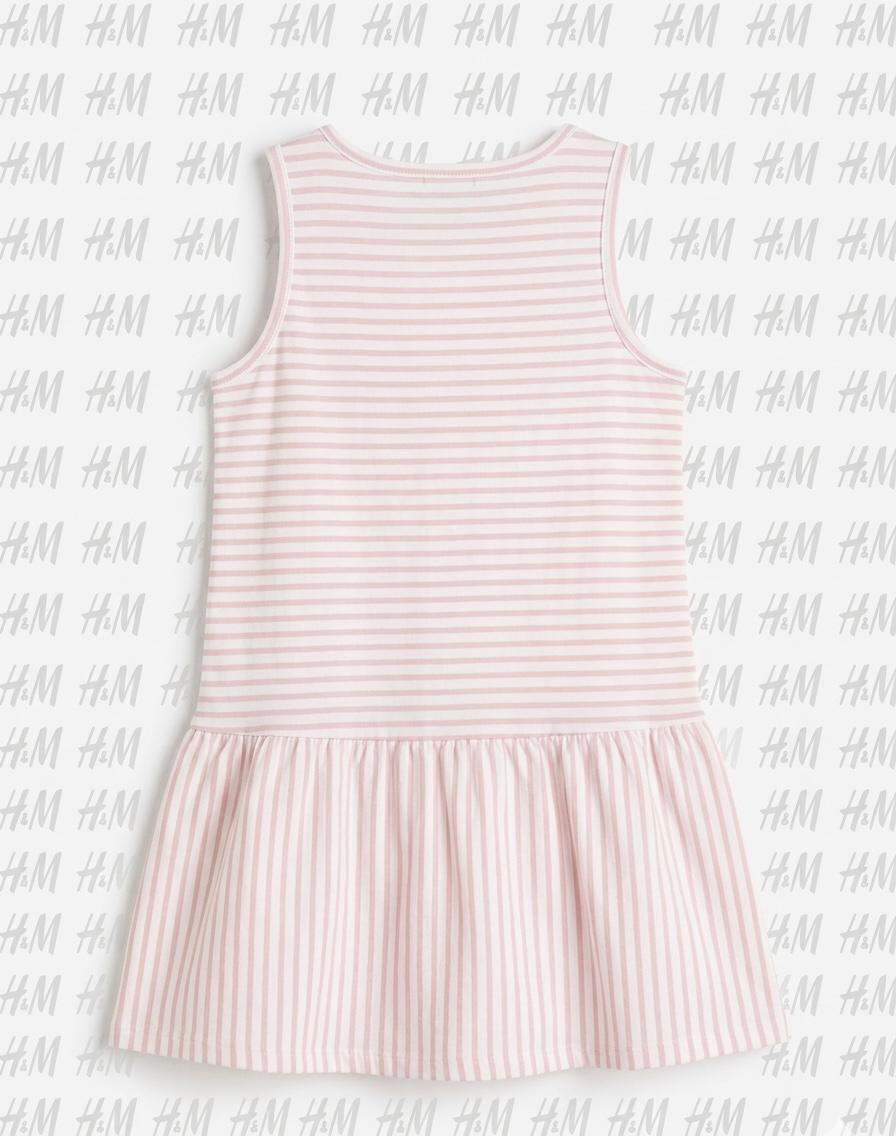 H&M Girls Heart Print Sleeveless Cotton Pink Frock – Bangladesh Import