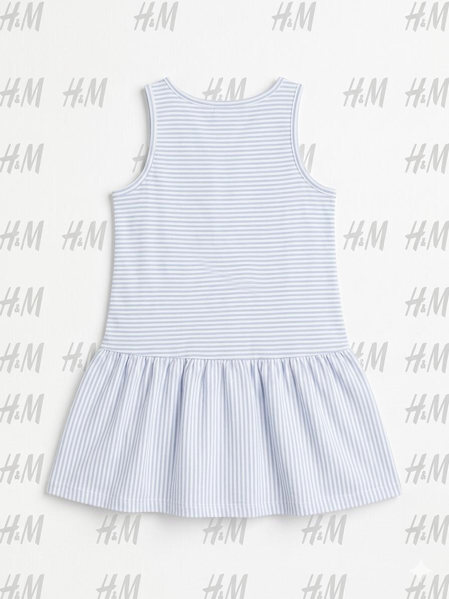 Kids Striped Heart Frock - Baby Girl Summer Sleeveless Dress