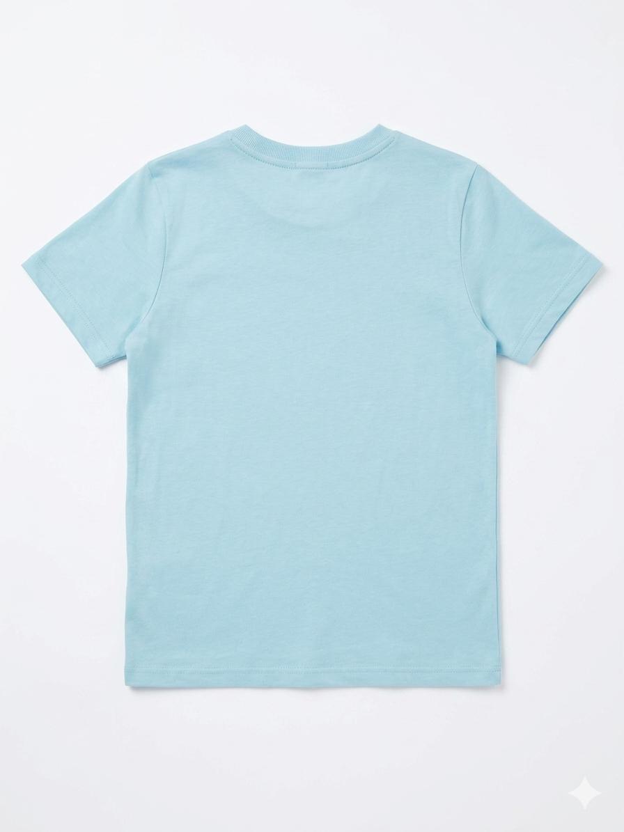 Kids "Surf All Day" Premium Cotton Graphic Tee – Sky Blue