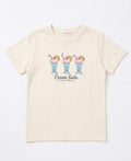 Kids Cream Summer Cotton T-Shirt - Pink Ice Cream Soda Print